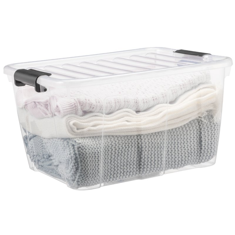 plast team opbergbox HOME BOX, 30 liter, transparant